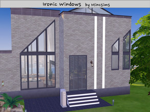 Sims 4 — Ironic Windows by Mincsims — Ironic Windows Set The set consists of 13 windows. *5 windows for triangle *8