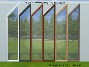 Sims 4 — Ironic Triangle P1 by Mincsims — for tall wall Diagonal is supported. a part of Ironic Set. It is optimized for