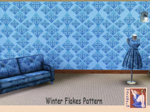 Sims 3 — ws WinterFlakes Pattern by watersim44 — Selfmade created WinterFlakes Pattern in blue colors TSRR - Yes Created