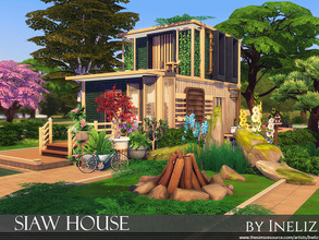 Sims 4 — Siaw House by Ineliz — The Siaw House is a tiny single house for a sim that would like to isolate themselves