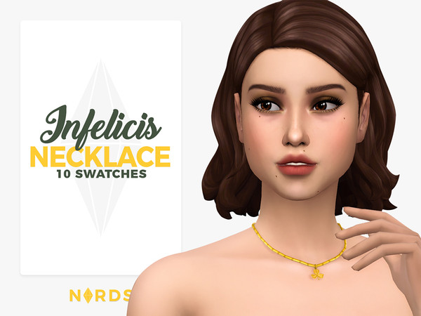 Sims 4 — Infelicis Necklace by Nords — Hello lovelies, Here's a necklace version of my clover earrings. I hope you like