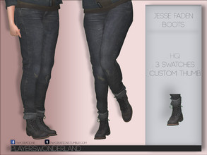 Sims 4 — Jesse Faden Boots by PlayersWonderland — 4 Swatches HQ Custom thumbnail