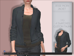 Sims 4 — Jesse Faden Jacket by PlayersWonderland — 4 Swatches HQ Custom thumbnail