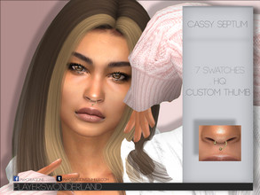 Sims 4 — Cassy Septum by PlayersWonderland — HQ 7 Swatches Custom thumbnail