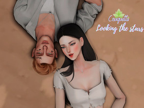 Sims 4 — Couquetts looking the stars by couquett — - for your couple sims - poses in grup - 3 poses in total 3 male poses