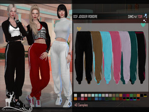 Sims 4 — DSF JOGGER ROBORE by DanSimsFantasy — High and wide cut sports pants, if you prefer you can combine it with DSF
