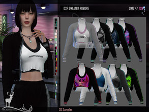 Sims 4 — DSF SWEATER ROBORE by DanSimsFantasy — Women's sweater with double sports top. It has 30 samples.