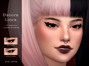 Sims 4 — Dagger Liner - Eva Zetta by Eva_Zetta — Another alt fashion inspired eyeliner for your sims. - Comes in 10