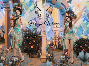 Sims 4 — Couquetts Magic Wings by couquett — there are six pose in game mode for your female sims. DescriptionCreator