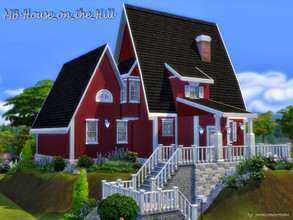 Sims 4 — MB-House_on_the_Hill by matomibotaki — Romantic, small family house built on a hill. Cute and cozy for your