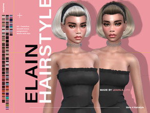 Sims 4 — LeahLillith Elain Hairstyle by Leah_Lillith — Elain Hairstyle All LODs Smooth bones Custom CAS thumbnail Works