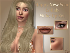 Sims 4 — Happy New Year Collab  Make Up Set by MSQSIMS — Here is a small New Year's make up set for your sims. it