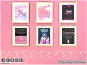 Sims 4 — K-POP Picture Ideas Part 2 by Moniamay72 — K-POP Pictures Part 2 Includes 6 pictures. Furnishing / Decor /