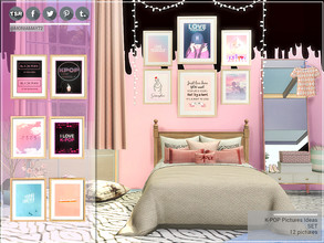 Sims 4 — K-POP Picture Ideas-set by Moniamay72 — K-POP Pictures SET Includes 12 pictures. Furnishing / Decor / Paintings