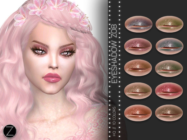 Sims 4 — EYESHADOW Z08 by ZENX — -Base Game -All Age -For Female -10 colors -Works with all of skins -Compatible with HQ