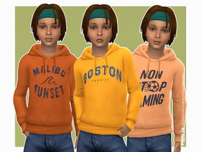 Sims 4 — Hoodie for Boys P23 by lillka — Hoodie for Boys P23 3 swatches Base game compatible Custom thumbnail Hair by