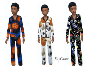 Sims 4 — KeyCamz Boys Pajamas (Parenthood Needed) by ErinAOK — Boy's Pajamas 6 Swatches