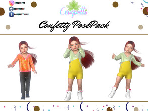 Sims 4 — Couquetts confetty Posepack by couquett — -Six pose for your toddlers sims -pose for game mode there are six