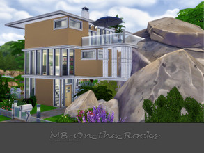 Sims 4 — MB-On_the_Rocks by matomibotaki — The special thing about this house is that it is built directly into a rock.