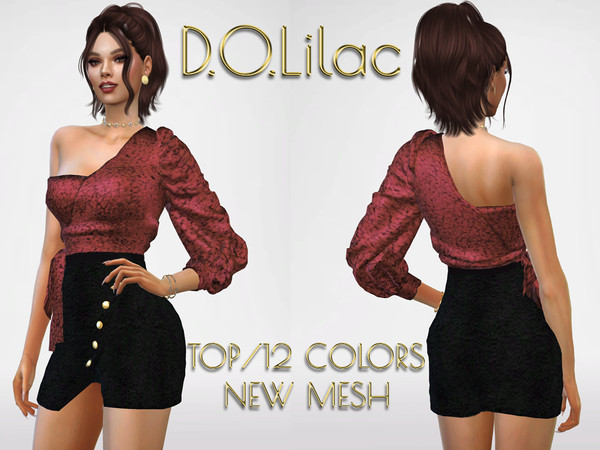 Sims 4 — D.O.Lilac Crop Top 27 by DOLilac — Custom thumbnail 10 Colors Adult-Elder-Teen-Young Adult For Female Custom