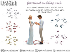 Sims 4 — Ground Flowers Wedding Arch by RAVASHEEN — These ground flowers serve as the most simple wedding arch. Use on