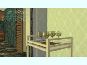 Sims 4 — TurtlePaw Wood Drinks Tray V1 and V2 by TurtlePaw_CC — Our new drinks tray Download on our website Tumblr T U M