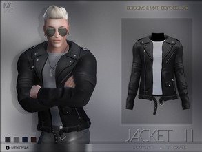 Sims 4 — Mathcope Biker Jacket II by mathcope2 — This is a collaboration with the amazing posemaker Betosims! Go get the