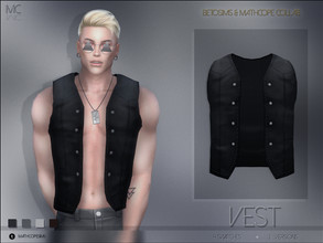 Sims 4 — Mathcope Biker Vest by mathcope2 — This is a collaboration with the amazing posemaker Betosims! Go get the poses