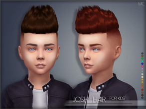 Sims 4 — Mathcope Josh Hair for Kids by mathcope2 — NEW MESH! Specifications: *Hat compatible. *26 Swatches *EA maxis