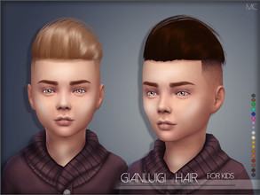 Sims 4 — Mathcope Gianluigi Hair for Kids by mathcope2 — Specifications: *Hat compatible. *EA maxis match colors and more