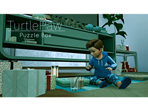 Sims 4 — Puzzle Box by TurtlePaw_CC — This sims 4 Christmas get the brand new TurtlePaw puzzle box A puzzle board will be
