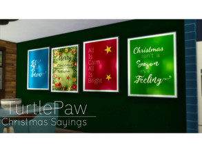 Sims 4 — Christmas Sayings Paintings by TurtlePaw_CC — Enjoy Christmas with our brand new TurtlePaw Christmas Sayings