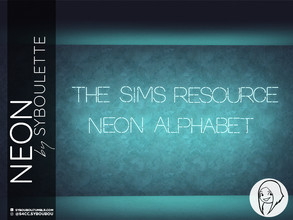 Sims 4 — Patreon Early Release - Neon Alphabet set by Syboubou — This set contains all the alphabet letters made with