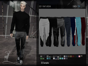 Sims 4 — DSF  PANT AREHN by DanSimsFantasy — Long sports pants in cotton material. It has 33 samples.