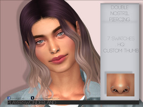 Sims 4 — Double Nostril Piercing by PlayersWonderland — . New Mesh . HQ . 7 Swatches . Custom thumbnail