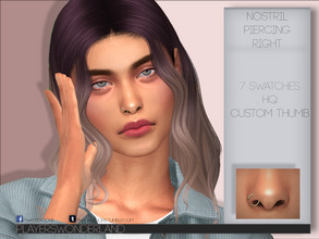 Sims 4 — Nostril Piercing RIGHT by PlayersWonderland — . New Mesh . HQ . 7 Swatches . Custom thumbnail