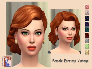 Sims 4 — ws Earrings Female Vintage A by watersim44 — Female Vintage Earrings A for Everyday, Formal and Party Comes in 9