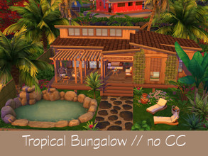 Sims 4 — Sims 4 // Tropical Bungalow // no CC  by Flubs79 — here is a tropical Bungalow it has 1 bed and 1 bathroom there