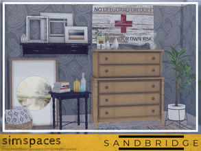 Sims 4 — Sandbridge Entry Set by simspaces — A lovely coastal set for your entry hall or living area. Includes dresser,