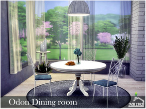 Sims 4 — Odon Dining room by nobody13922 — A large, bright cozy dining room. Size: 6x6 Price: 5 674$ I hope you like it