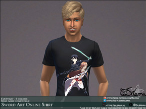 Sims 4 — Sword Art Online Shirt by Silerna — Requested in a Facebook group, and I needed more idea's! I liked the first