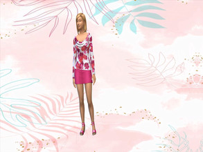 Sims 4 — Light Pink Tropical CAS Background by XxThickySimsxX — Custom CAS background that replaces the default