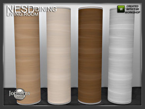 Sims 4 — Nesd dining room fake rounded wooden column by jomsims — Nesd dining room fake rounded wooden column