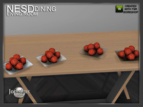Sims 4 —  Nesd dining room red apples by jomsims —  Nesd dining room red apples