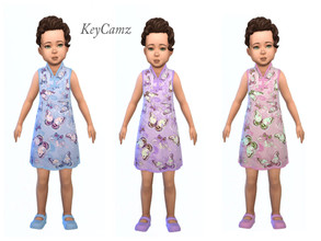 Sims 4 — KeyCamz Toddler Outfit 0120 by ErinAOK — Toddler Dress & Shoes 6 Swatches