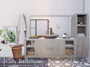 Sims 4 — City - Bathroom by Summerr_Plays — A large bathroom, perfect for getting ready for a night out on the city or