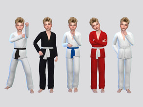 Sims 4 — Basic Karate Uniform Boys by McLayneSims — TSR EXCLUSIVE Standalone item 12 Swatches MESH by Me NO RECOLORING
