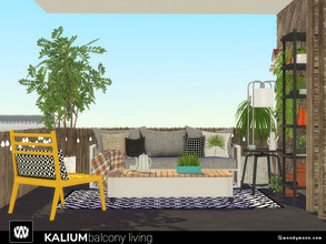 Sims 4 — Kalium Balcony Living by wondymoon — Kalium outdoor living area furnitures for your balcony, terrace or garden