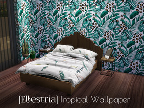 Sims 4 — Tropical Wallpaper by Ellestria — Give a tuch of exotic with these tropical wallpapers for your vacation homes!