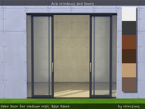 Sims 4 — Ava Open Door A Medium wall by Mincsims — There are no frames on both sides. a part of Ava Set. It is optimized